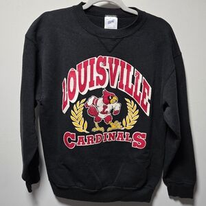 Vintage University Of Louisville Cardinals Sweatshirt Size Large Bike NCAA UofL